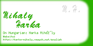 mihaly harka business card